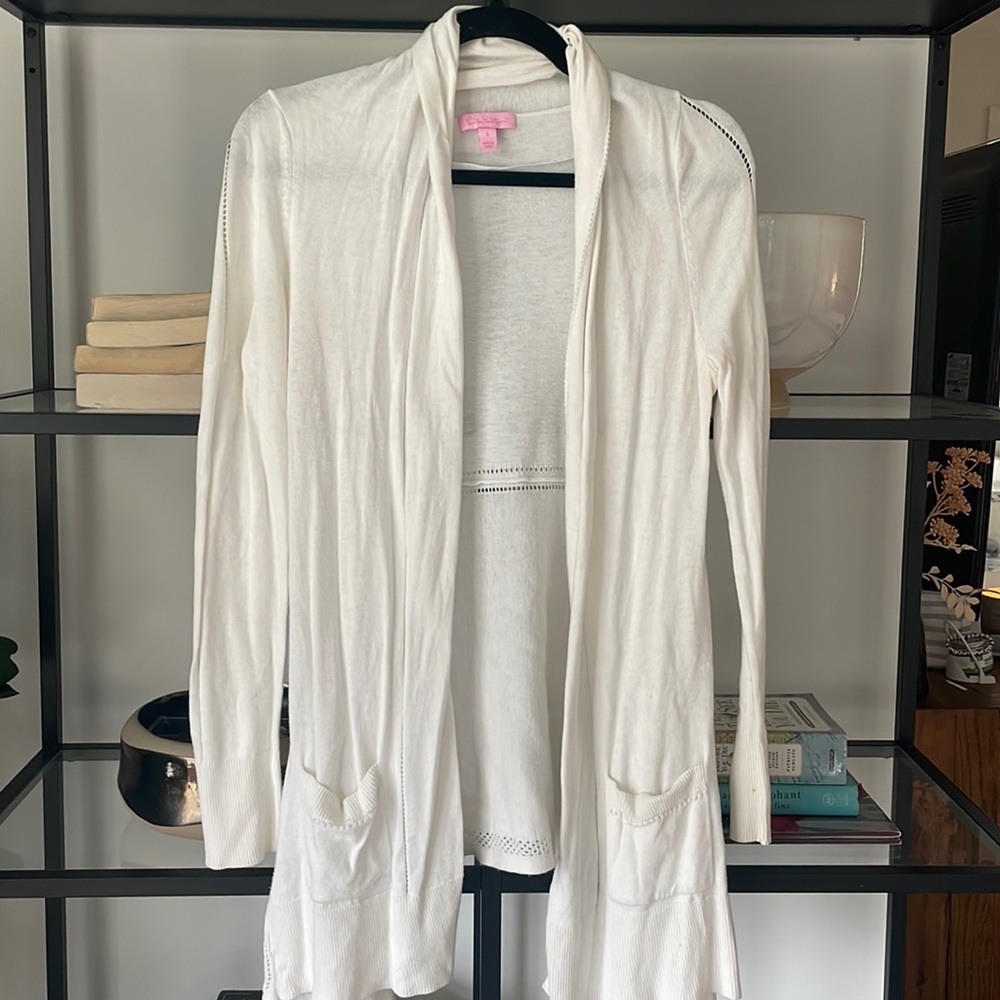 Lilly Pulitzer Cream Drape Cardigan